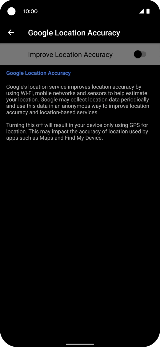 If you press the indicator next to 