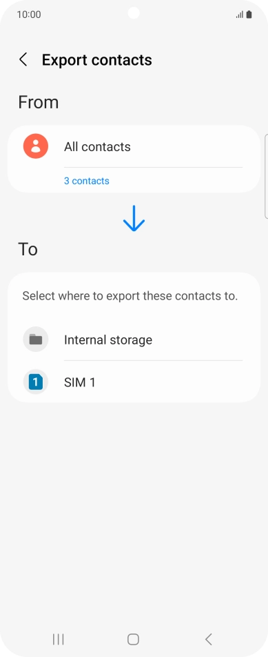 Press the name of the SIM.