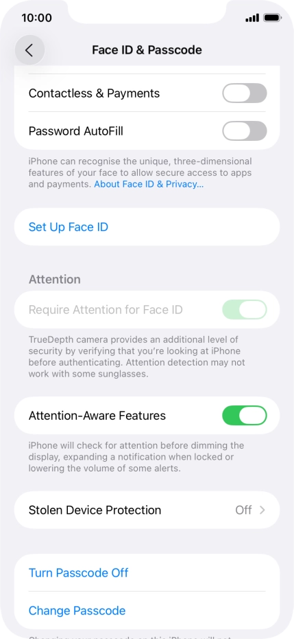 Press Turn Passcode Off and key in the phone lock code.