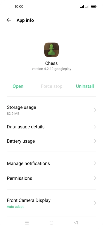 Press Storage usage.