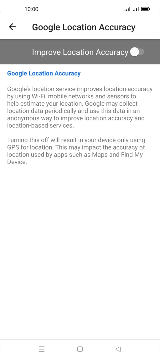 If you press the indicator next to 