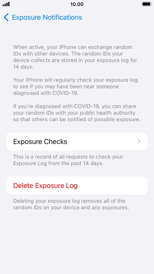 Press Delete Exposure Log.