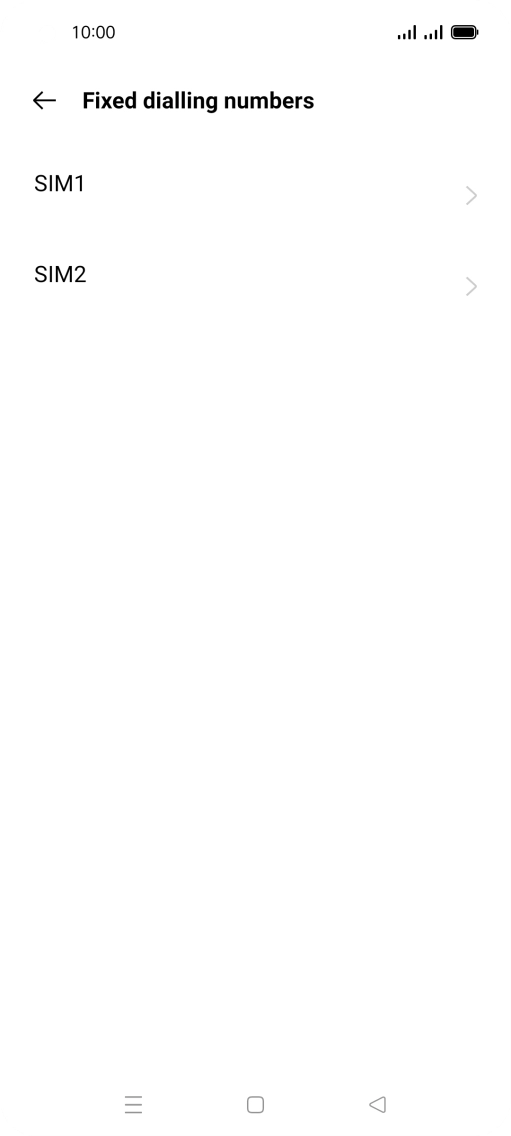 Press the required SIM.