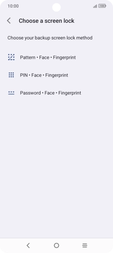 Press the required phone lock code and follow the instructions on the screen to create an additional phone lock code.