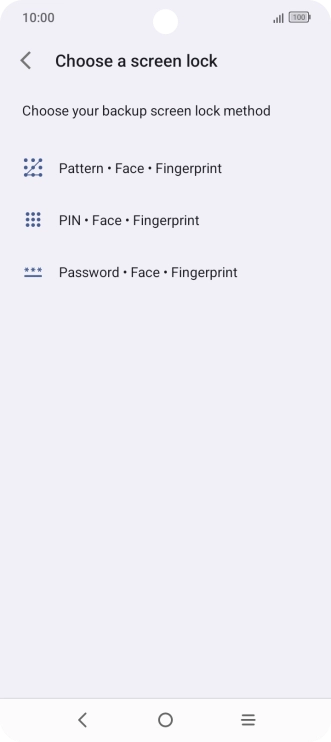 Press the required phone lock code and follow the instructions on the screen to create an additional phone lock code.