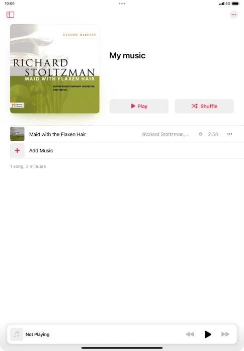 Go to the required category or playlist and press the required audio file.