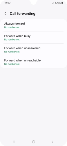Press the required divert type.