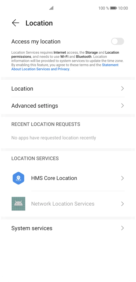 Press the indicator next to 