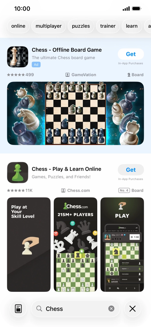 Press the required app.