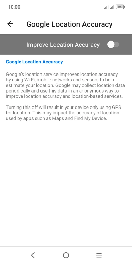 If you press the indicator next to 