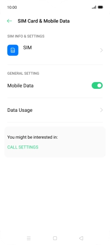 Press the name of the SIM.