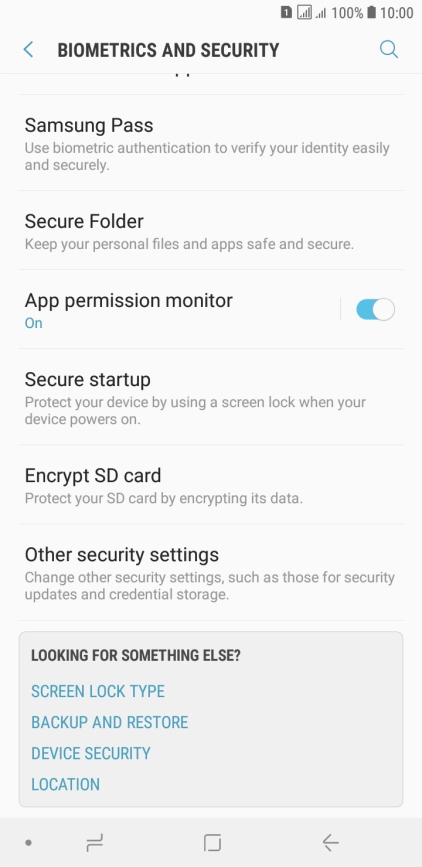 Press Other security settings.
