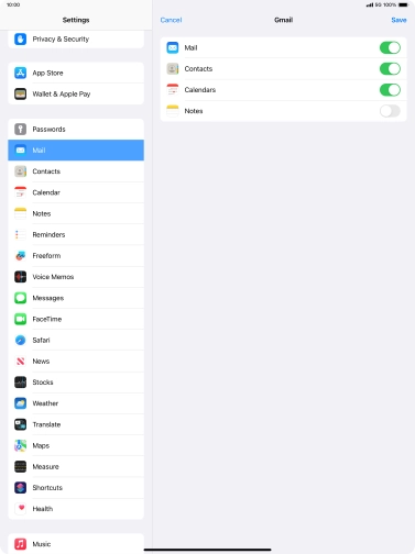 If this screen is displayed, you email account has been recognised and set up automatically. Follow the instructions on the screen to key in more information and finish setting up your tablet.