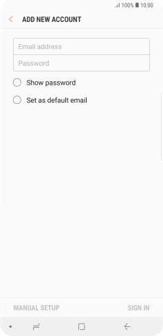Press Email address and key in your email address.