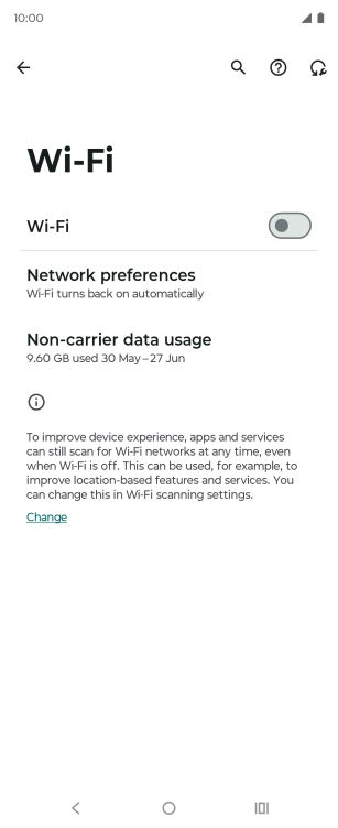 Press the indicator next to 