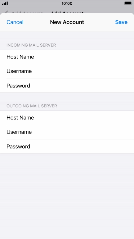 Press Save. Your email account has now been set up. To select more settings for incoming and outgoing server, proceed with the following steps.