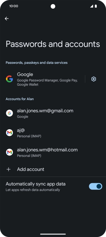 Press the indicator next to 