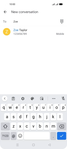 Press the required contact.