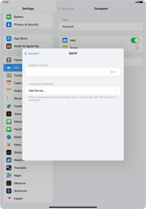 Press the field below 