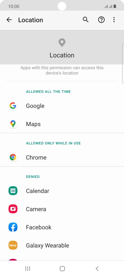 Press the required app.