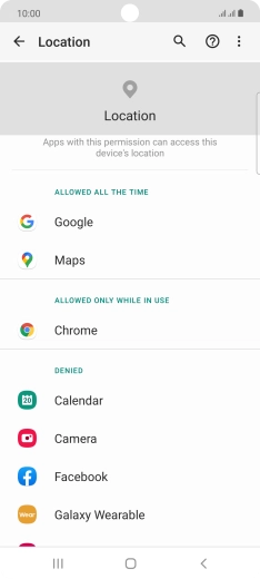 Press the required app.