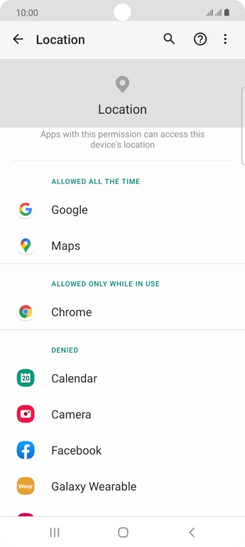 Press the required app.