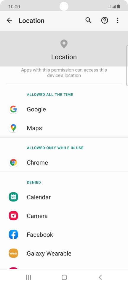 Press the required app.