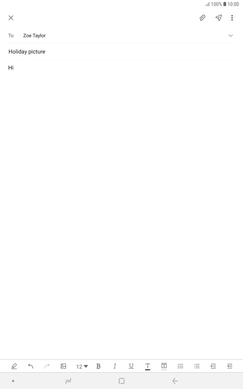 Press the attachment icon.