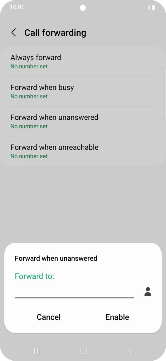 Key in +447953222222 and press Enable.