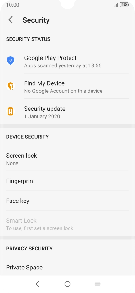 Press the Home key to return to the home screen.