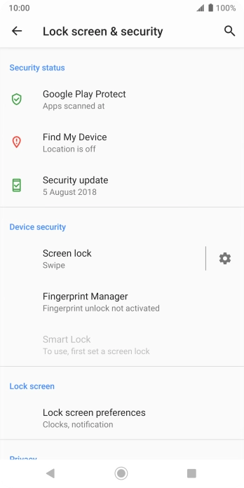 Press Fingerprint Manager.