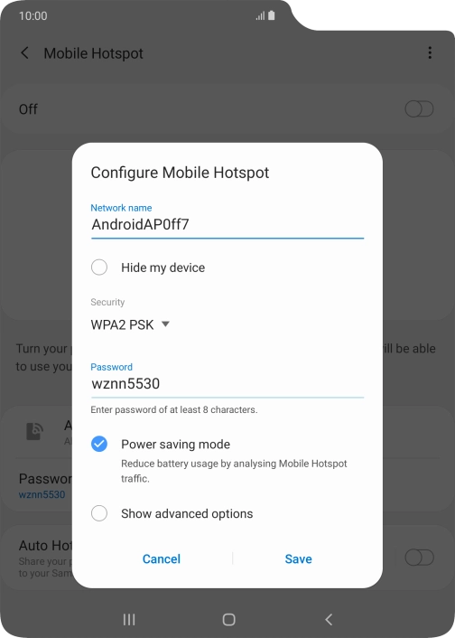 Press the field below 