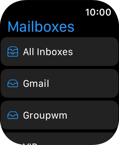 Press the required email account.