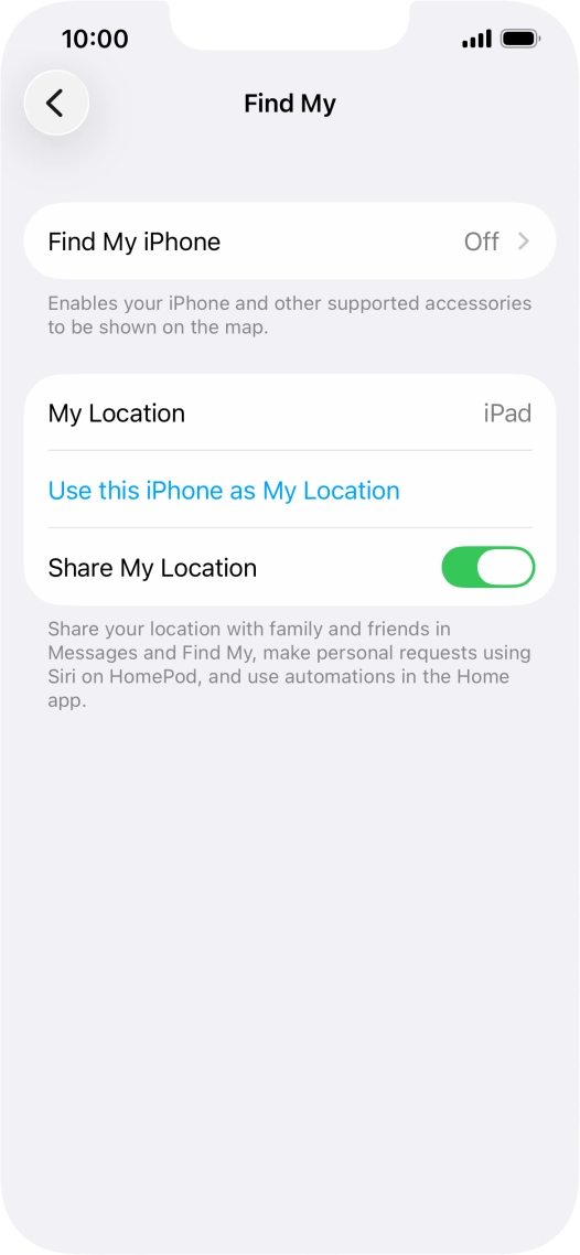 Press Find My iPhone.