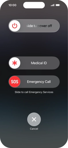 Press and drag the power off icon right.