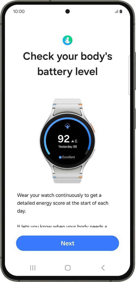 On your phone: Press Next.