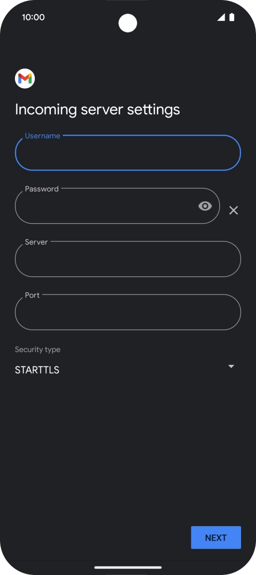 Press the field below 