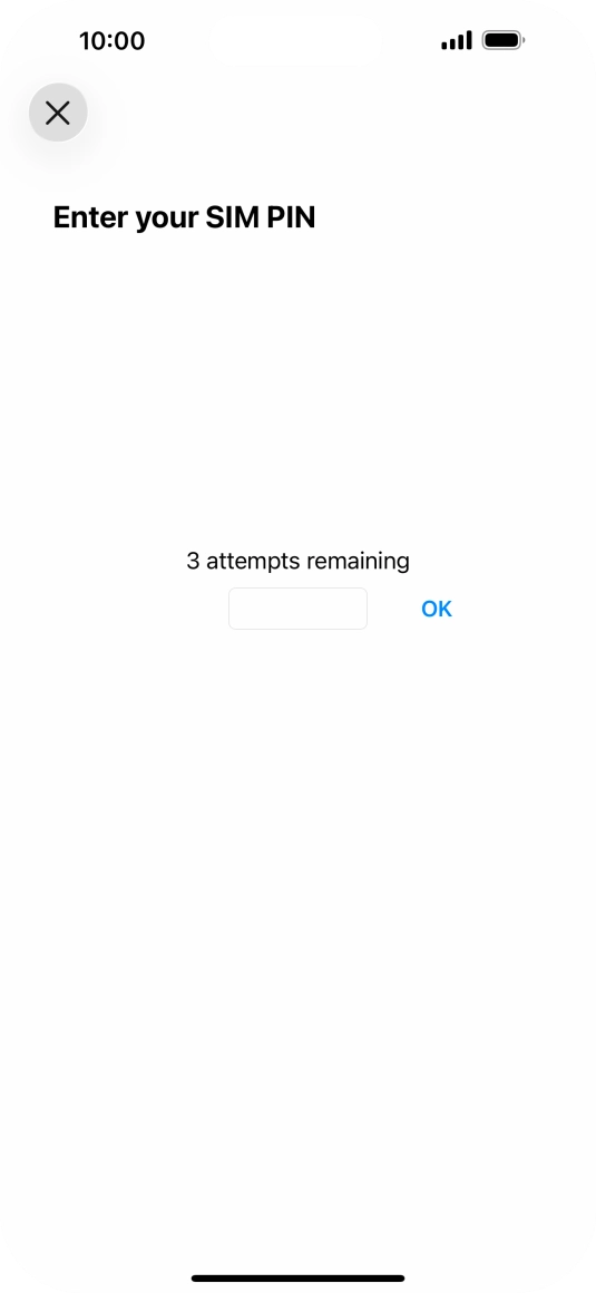 If your SIM is locked, key in your PIN and press OK. The default PIN is 1111.