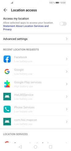 Press the indicator next to 