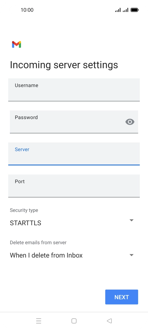 Press the field below 