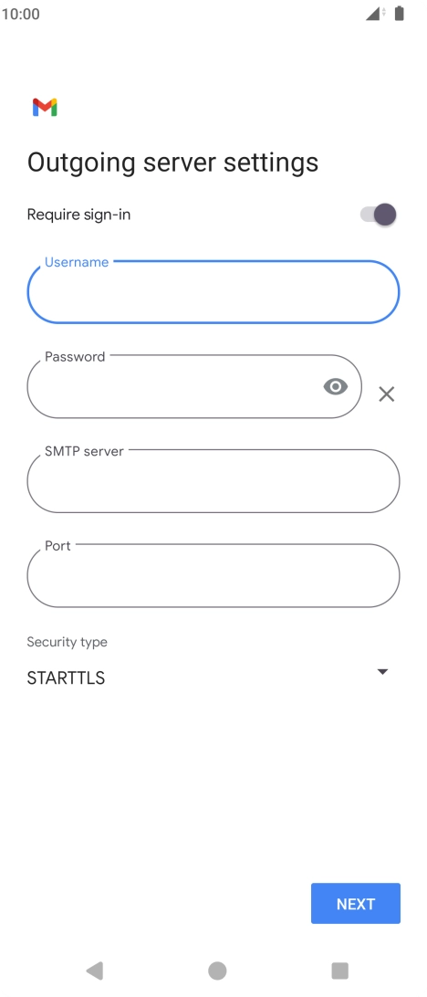 Press the field below 