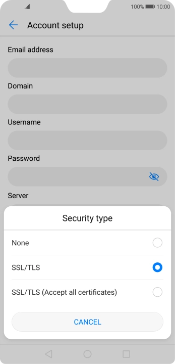 Press None to turn off the function.