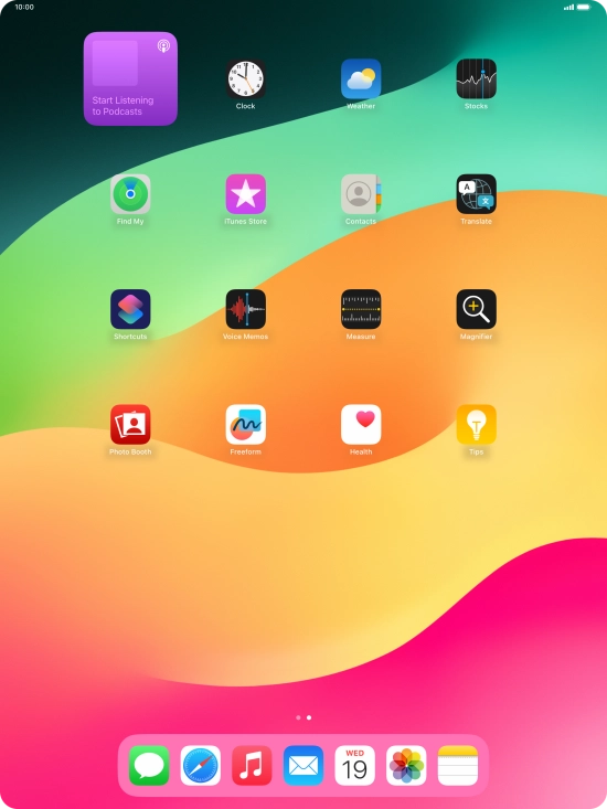 If you're using a Widget Stack: slide up or down on the stack to select the required widget.