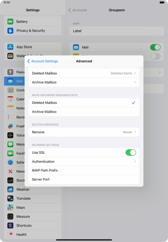 Press Authentication.