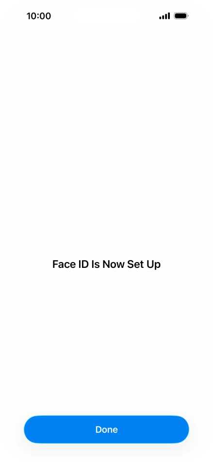 Press Done. If you haven't previously selected a phone lock code, key in a code of your own choice twice.