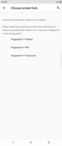 Press the required phone lock code and follow the instructions on the screen to create an additional phone lock code.