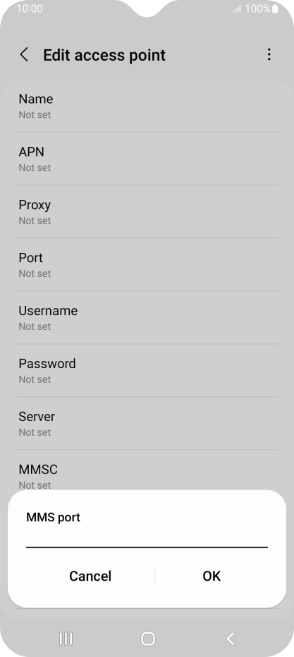 Key in 8080 and press OK.