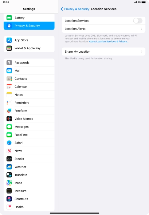 Press the indicator next to 