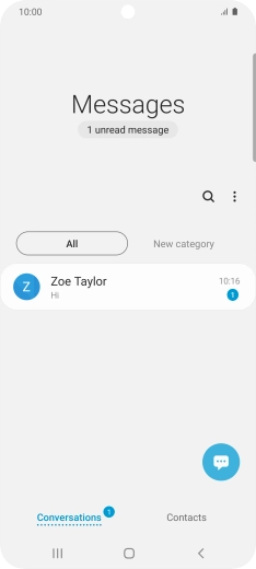 Press the menu icon.