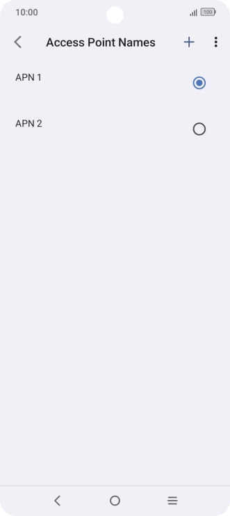 Press the field next to the data connection to activate it.